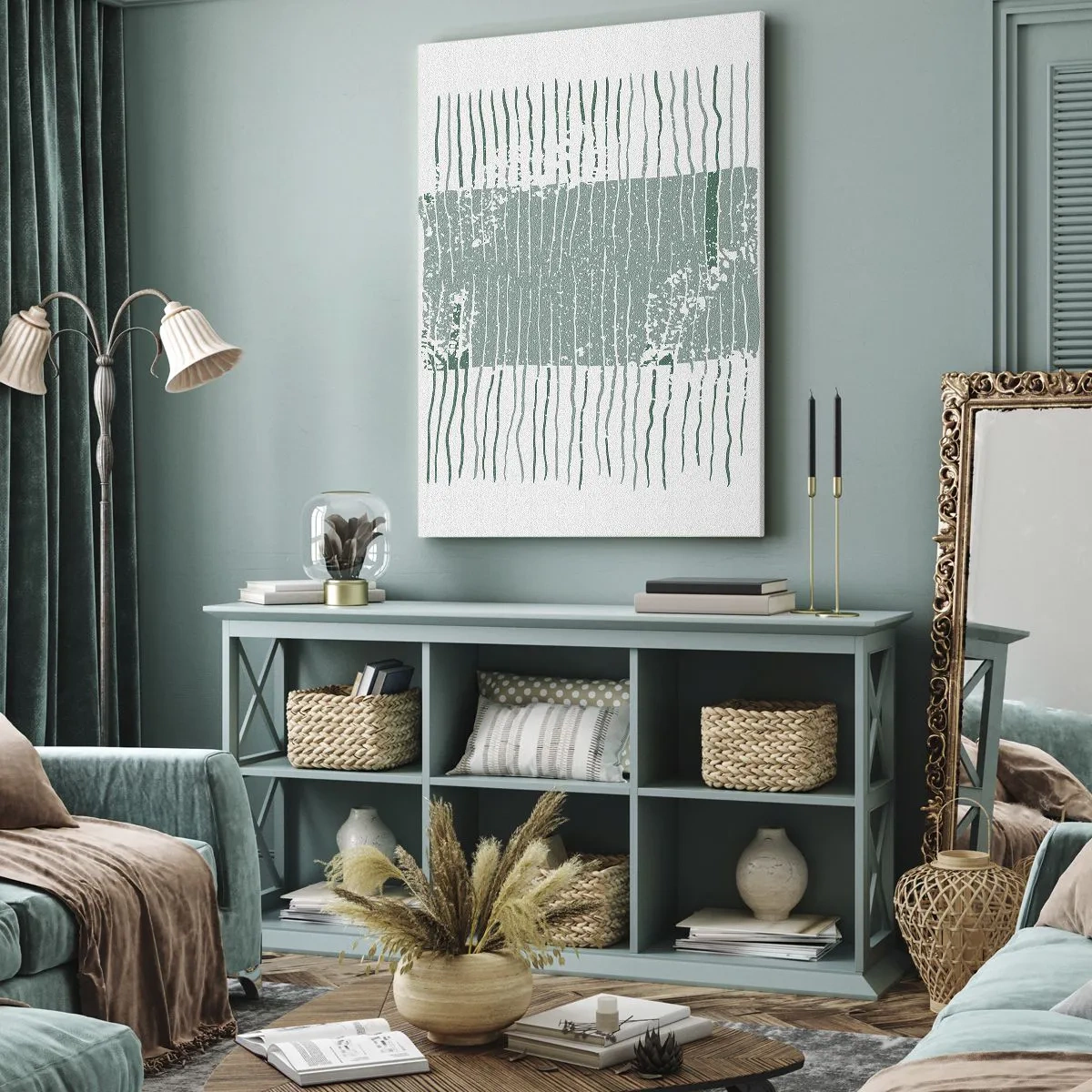 Vászonkép - Tengeri absztrakció - 45x80 cm