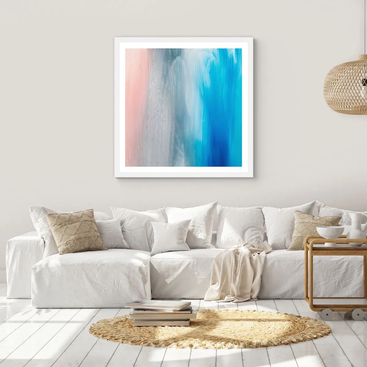 Poszter fekete keretben - Elemek: levegő - 50x50 cm