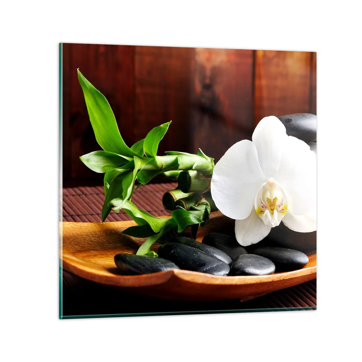 Üveg kép - Engedd át magad a természet érintésének - 50x50 cm