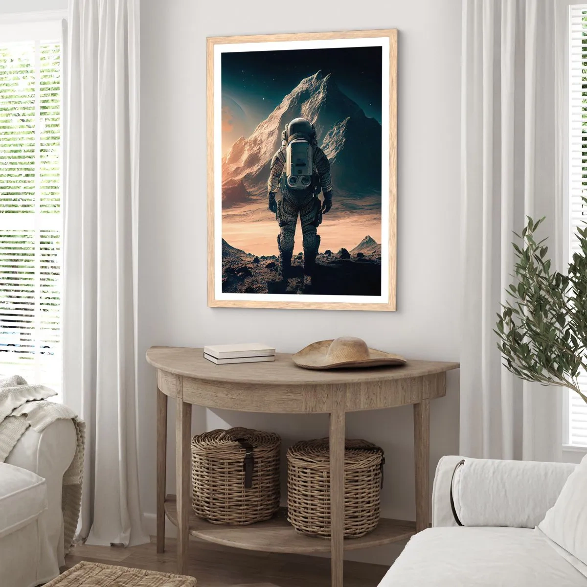 Poszter világos tölgy keretben - Új kihívás - 50x70 cm