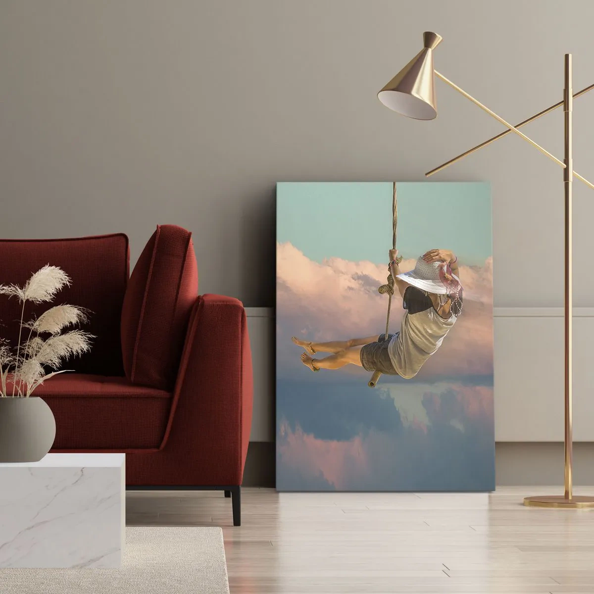 Vászonkép - Szórakozás a fellegekben - 50x70 cm