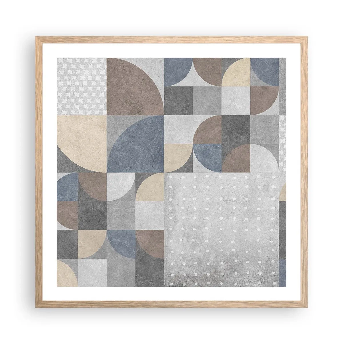 Poszter világos tölgy keretben - Kerámia fantázia - 60x60 cm