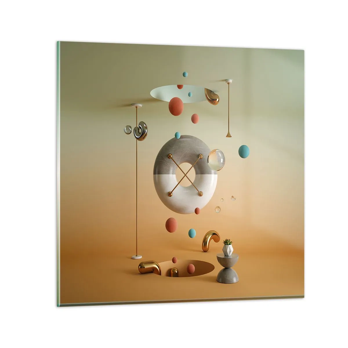 Üveg kép - Bármi megtörténhet - 70x70 cm