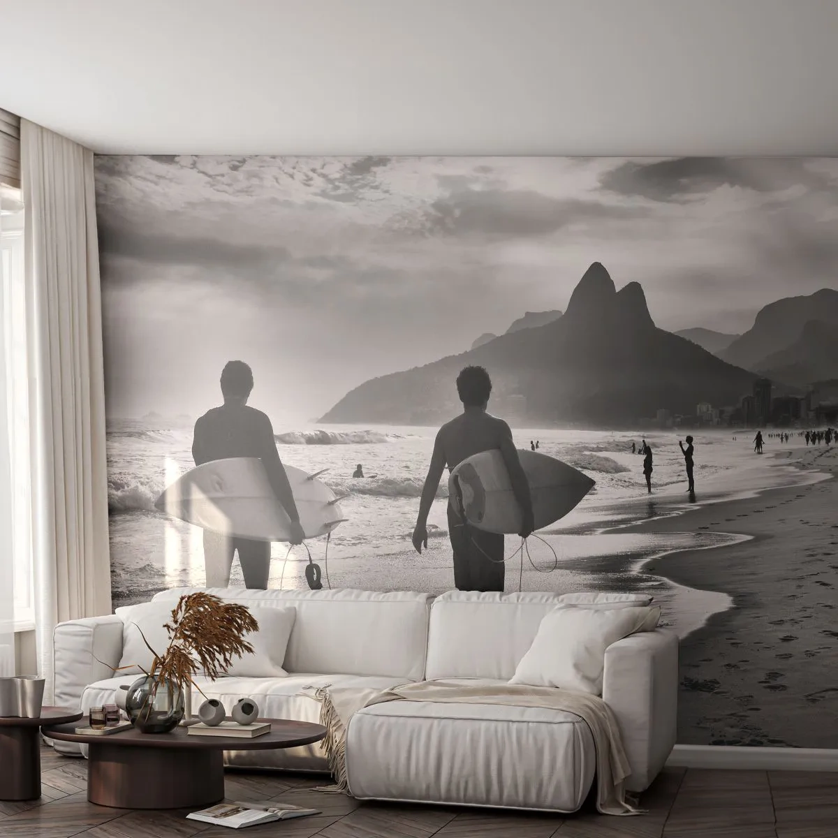 Fotótapéta Premium Sand - Egyhullámú szamba - Szörfös, Brazília, Tenger - 150x105 cm