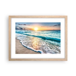 Poszter világos tölgy keretben - Érdemes megnézni - 40x30 cm