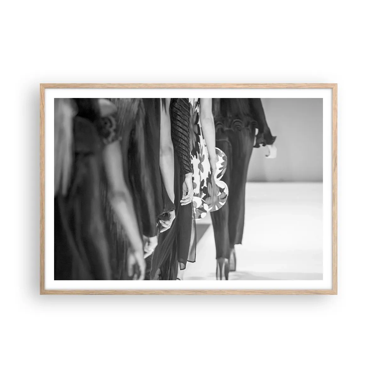 Poszter világos tölgy keretben - Stílusos felvonulás - 100x70 cm