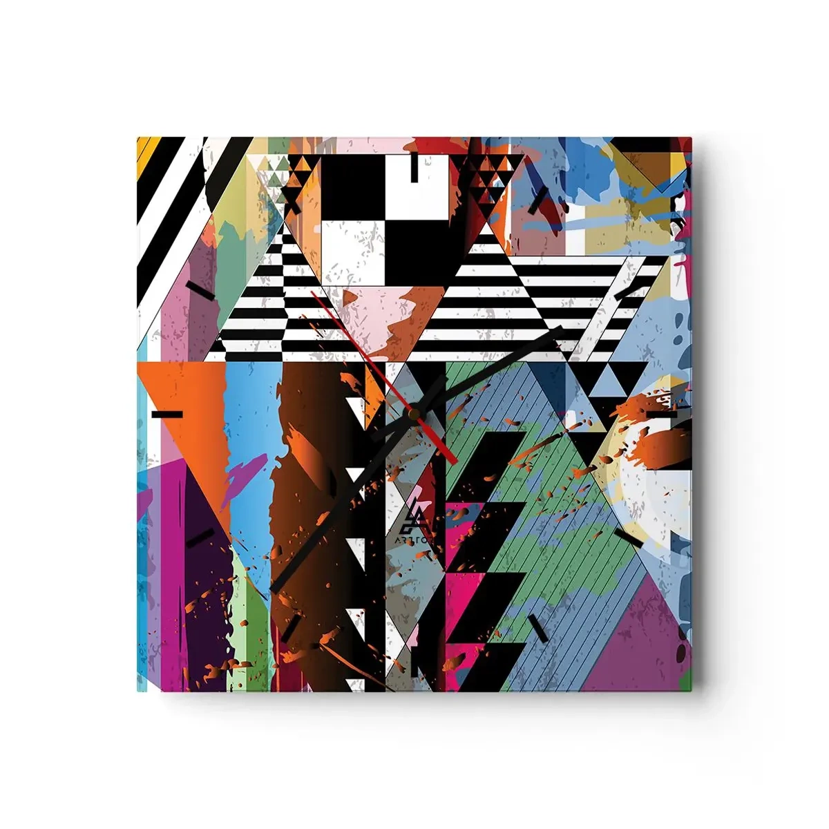 Falióra, Óra - Geometrikus és organikus - 40x40 cm