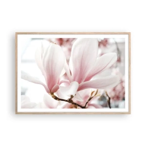 Poszter világos tölgy keretben - Határtalan gyengédség - 100x70 cm