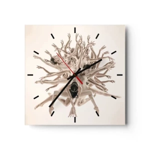 Falióra, Óra - Virágzás a táncban - 40x40 cm