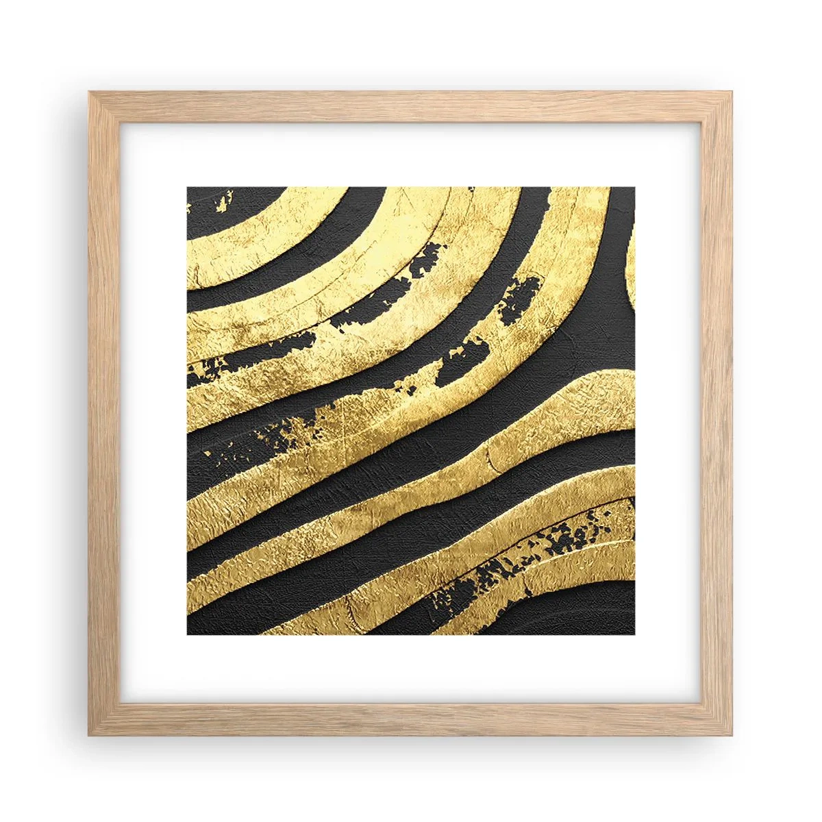 Poszter világos tölgy keretben - Minden folyik - 30x30 cm