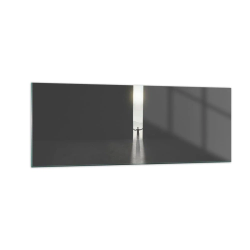 Üveg kép - Egy lépés a fényes jövő felé - 140x50 cm