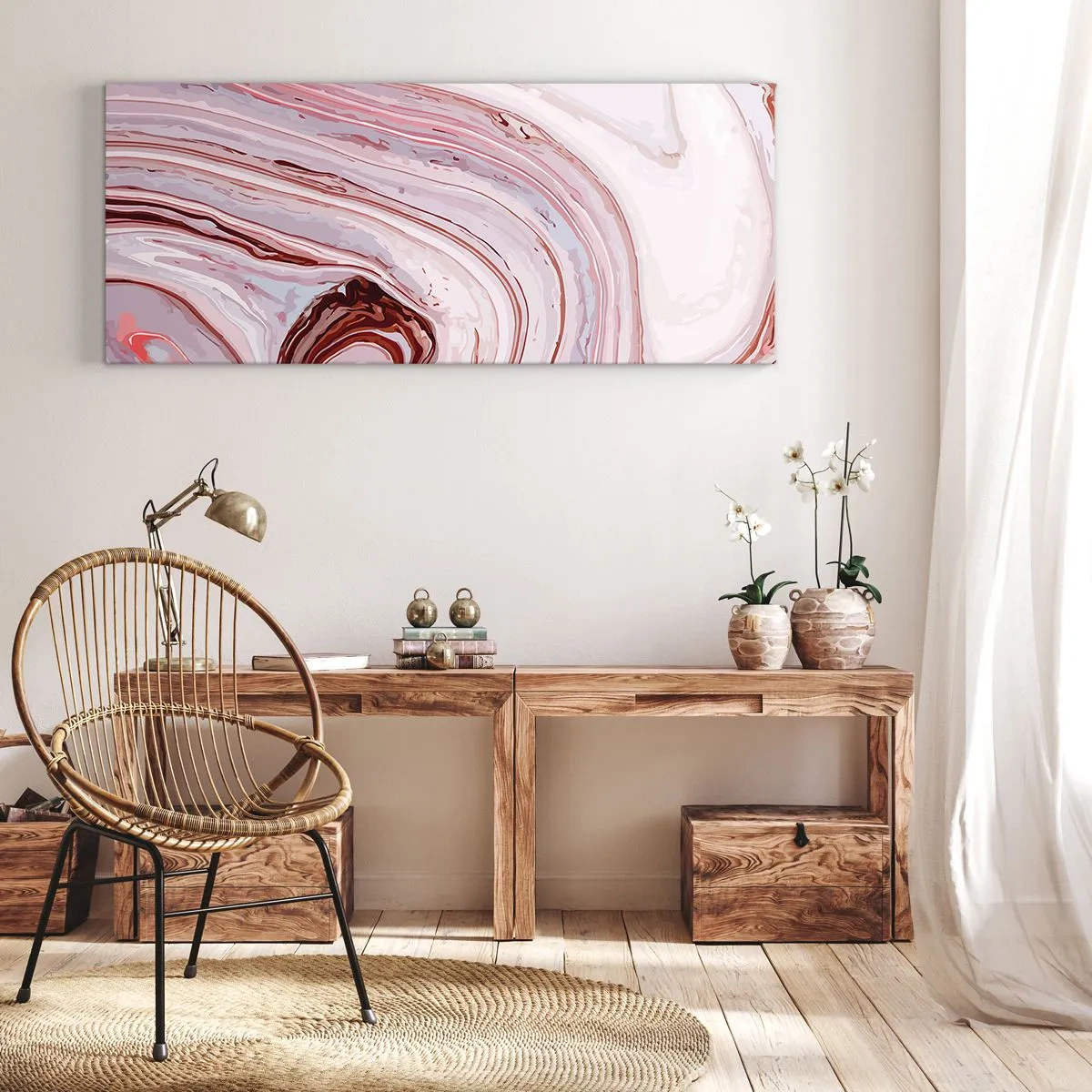 Vászonkép - Egyenesen, majd jobbra lefelé - 120x50 cm