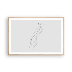 Poszter világos tölgy keretben - Csak egy ígéret - 91x61 cm