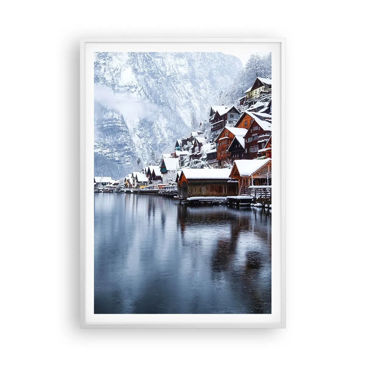 Poszter fekete keretben - Téli díszben - 70x100 cm