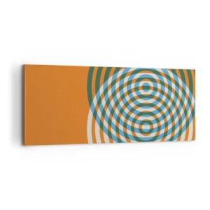 Vászonkép - Absztrakt körkörös variáció - 100x40 cm