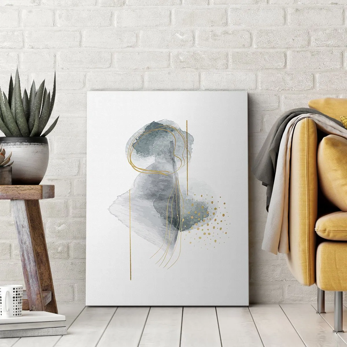 Vászonkép - A szürkeség és az arany kapcsolatáról - 55x100 cm