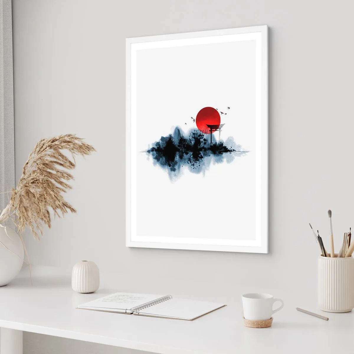 Poszter fekete keretben - Japán kilátás - 30x40 cm