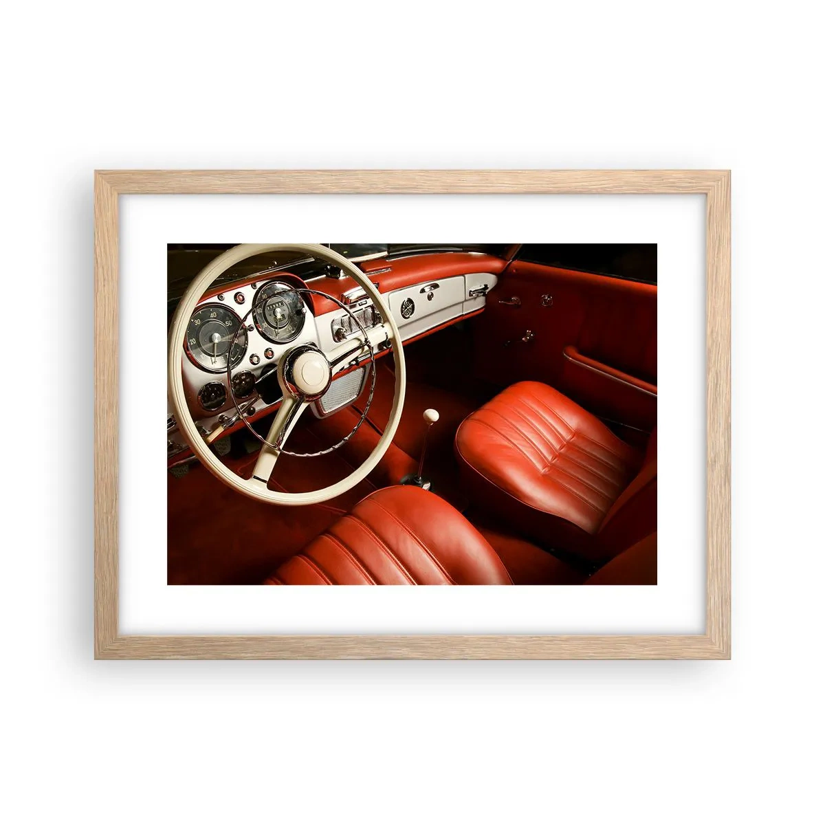 Poszter világos tölgy keretben - Luxus vintage stílusban - 40x30 cm