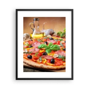 Poszter fehér keretben - Igazi olasz ízzel - 40x50 cm