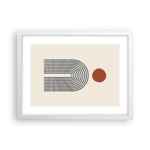 Poszter fekete keretben - Formák és színek vonzalma - 40x30 cm