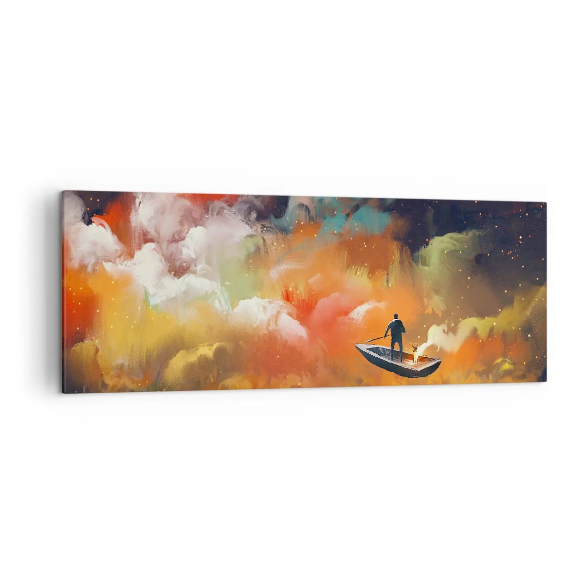 Vászonkép - Hajóval a galaxison keresztül - 140x50 cm