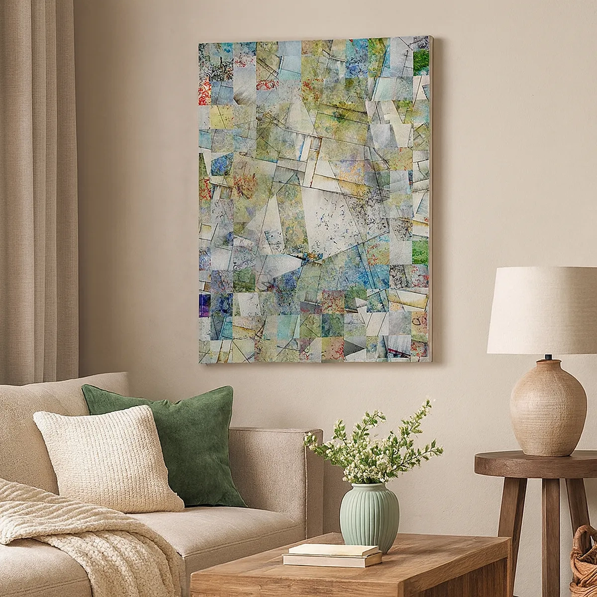 Vászonkép - Geometrikus átrendeződés - 50x70 cm