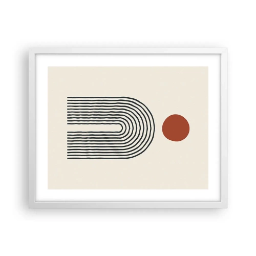 Poszter fekete keretben - Formák és színek vonzalma - 50x40 cm