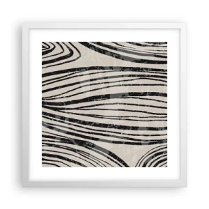 Poszter fekete keretben - Vonalak csobbanása - 40x40 cm