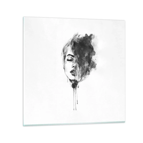 Üveg kép - Miről álmodozik egy lány - 50x50 cm