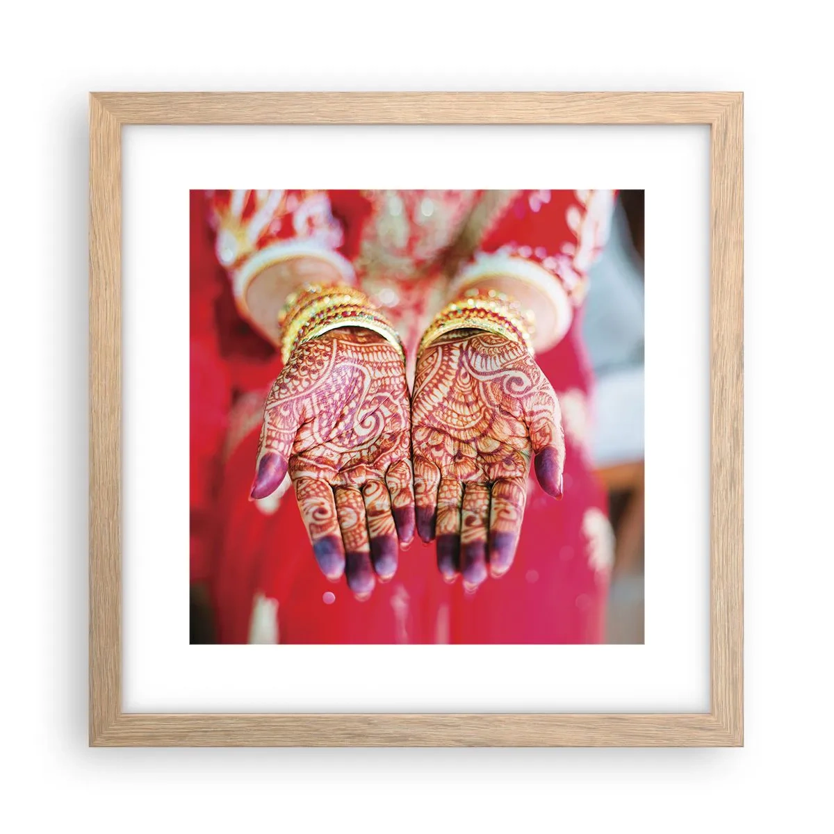 Poszter világos tölgy keretben - Szerencsére elkészült - 30x30 cm