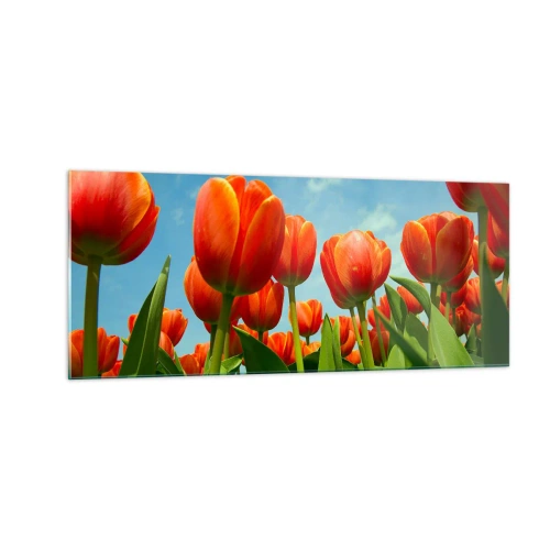 Üveg kép - A kék égen kívül semmire sincs szükségük az életükben - 100x40 cm