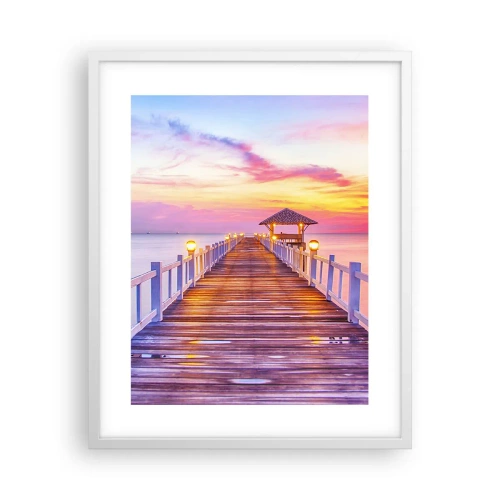 Poszter fekete keretben - Az est lilás-arany csendje - 40x50 cm