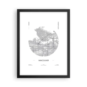 Poszter fehér keretben - Vacouver anatómiája - 30x40 cm