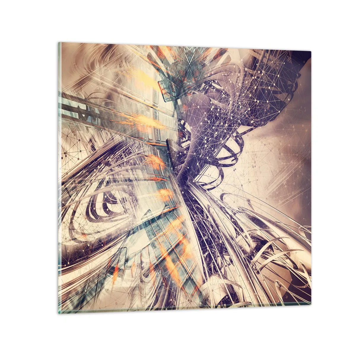 Üveg kép - Nagy rohanásban - 60x60 cm