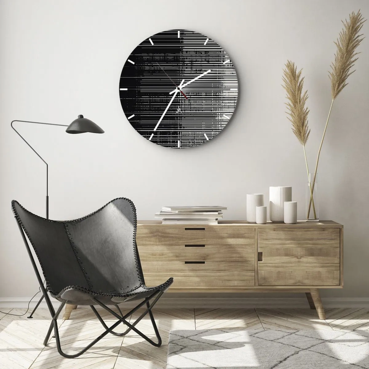 Falióra, Óra - Hullámok és rezgések - 30x30 cm