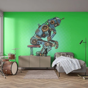 Fotótapéta Premium Sand - A lét lényege fölött - Absztrakció, Intelligens robot, Gyerekeknek - 300x210 cm