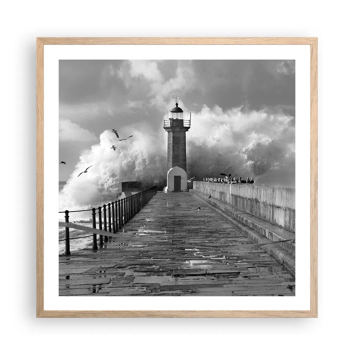 Poszter világos tölgy keretben - Rettenthetetlen - 60x60 cm