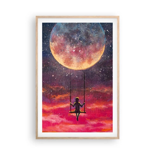 Poszter világos tölgy keretben - Álmodozva - 61x91 cm