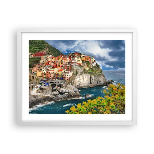 Poszter fekete keretben - Egy csoport a sziklákra simulva - 50x40 cm