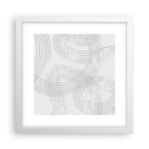 Poszter fekete keretben - Nincs egyenes út - 30x30 cm