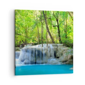 Vászonkép - Türkizbe és zöldbe merülni - 50x50 cm