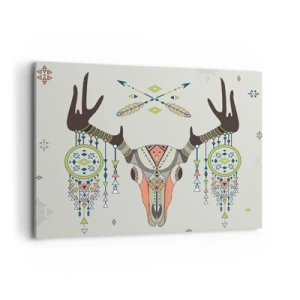 Vászonkép - Indiai vadász trófeája - 100x70 cm