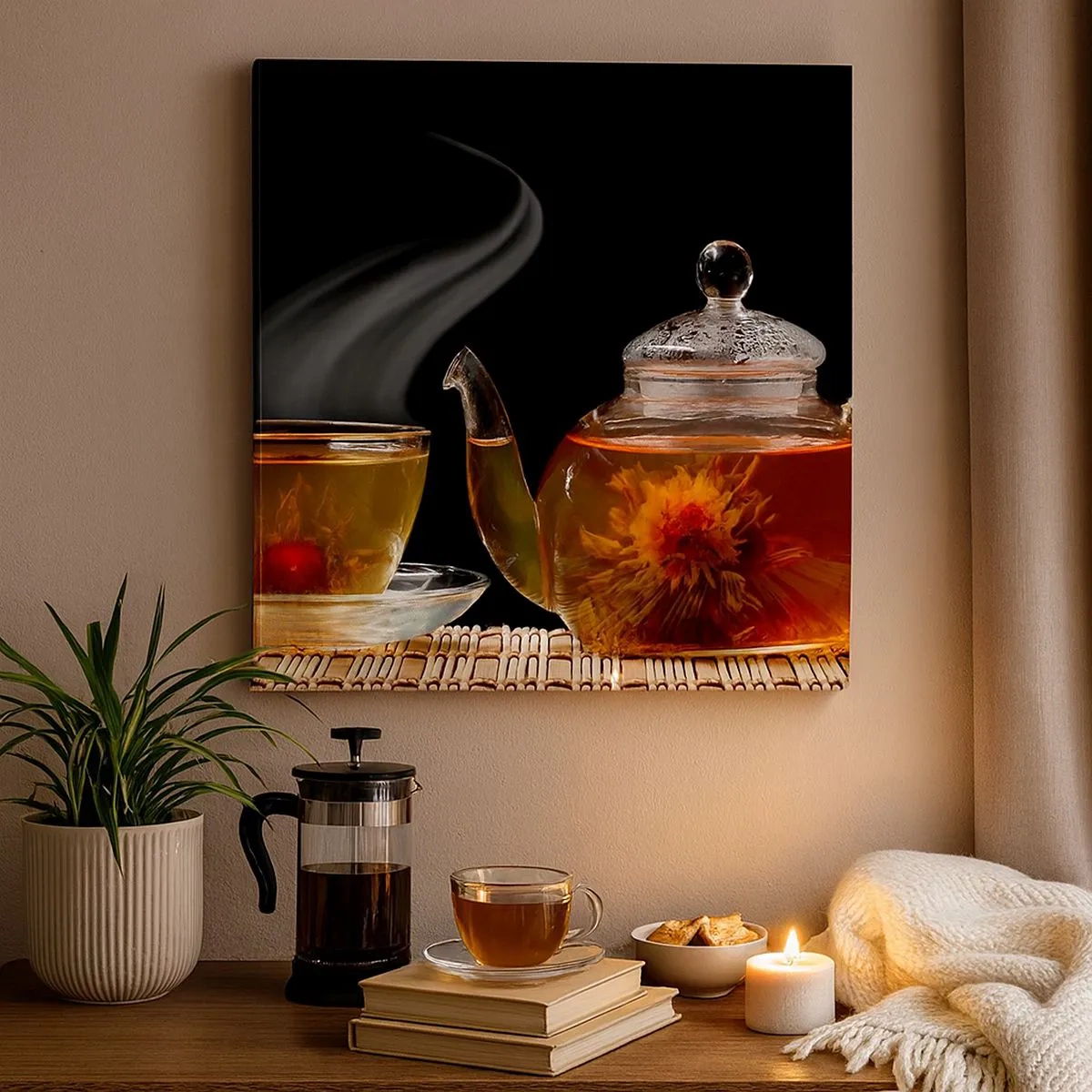 Vászonkép - A teafőzés varázsa és művészete - 30x30 cm