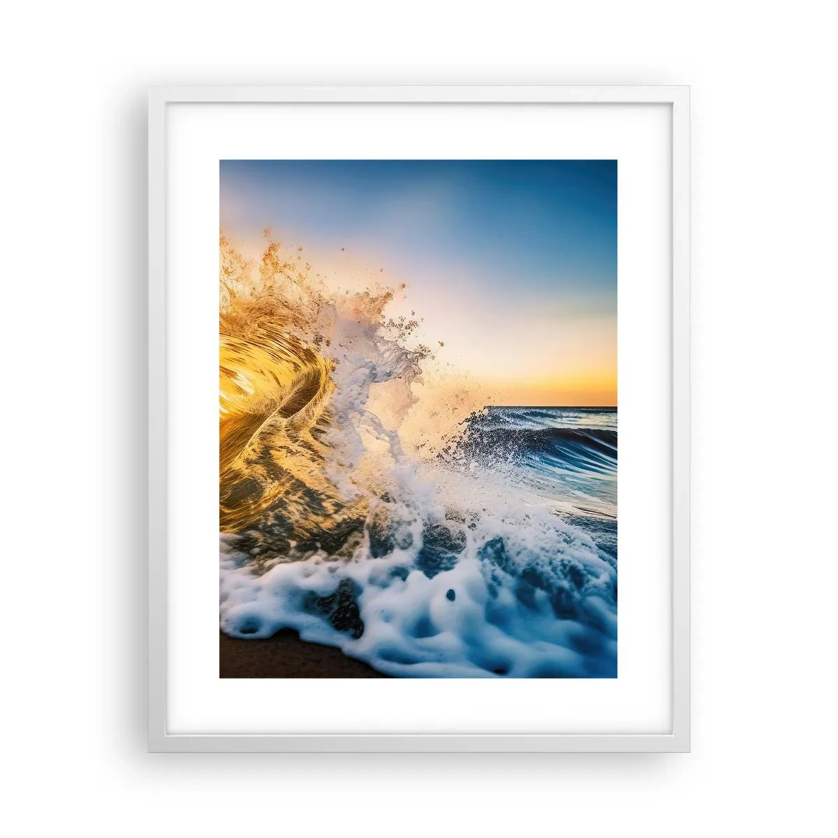 Poszter fekete keretben - Játék a homokban - 40x50 cm