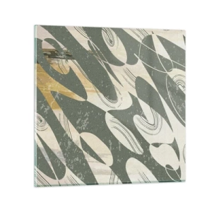 Üveg kép - Ritmikus absztrakció - 70x70 cm