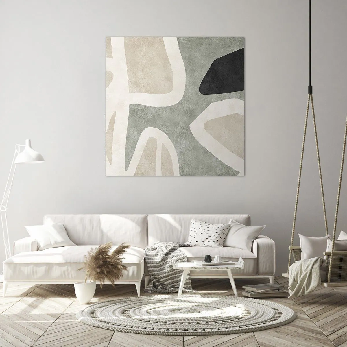 Vászonkép - Kompozíció fekete témával - 50x50 cm