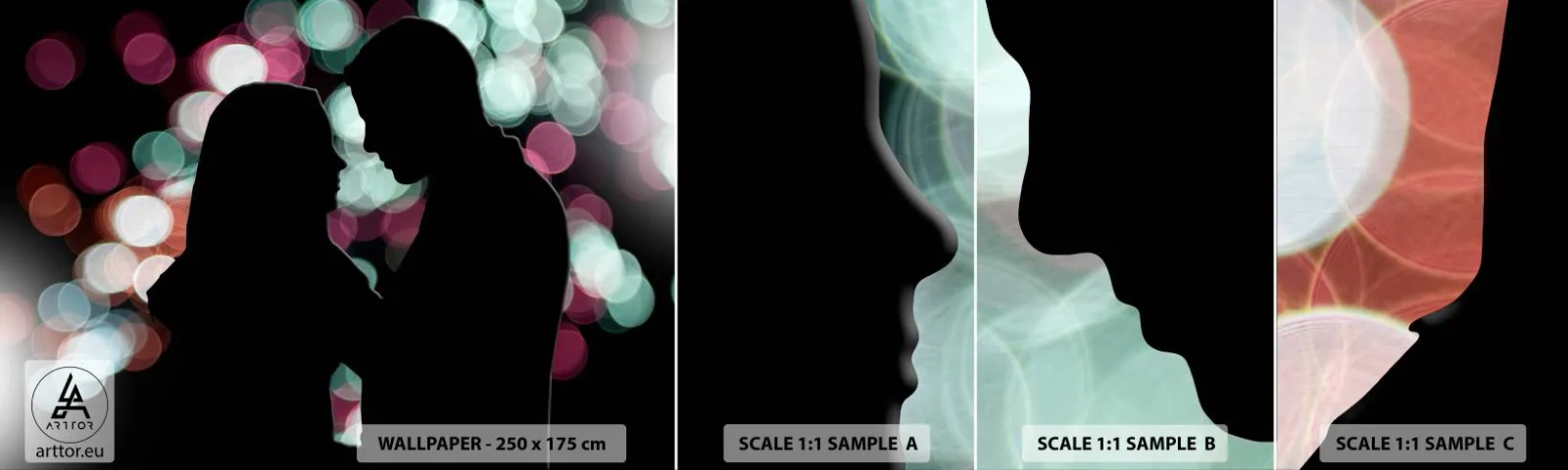 Fotótapéta Minta Öntapadós Deluxe Sticker - Igen! - Emberek, Szerelmes pár, Esti randi - 100x30 cm