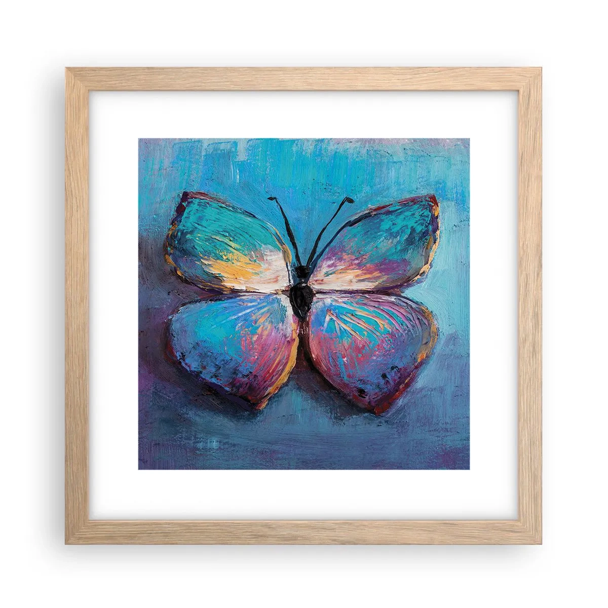 Poszter világos tölgy keretben - Teljes pompájában - 30x30 cm