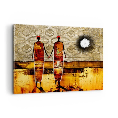 Vászonkép - Etnikai összetétel Afrika színeiben - 120x80 cm