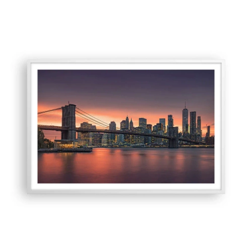 Poszter fekete keretben - Lila csendbe merülve - 91x61 cm